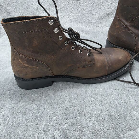 Thursday Boot Co. Captain Burnt Copper Leather Lace-Up Boots Men\'s Size 12 Wide main image 5